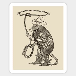 Cowboy Armadillo Sticker